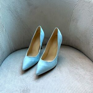 Nine West Blue Suede Pointed Heels